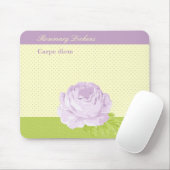 ラベンダーの黄色緑の水玉模様は上がり、 マウスパッド (マウス)