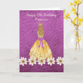 ラベンダーの12歳の女の子のための誕生日 カード (黄色い花)