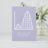 ラベンダーのRSVPカードに追加 出欠カード (スタンド正面)