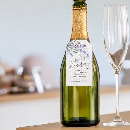 ラベンダーのSip Sip Hoorayファーバー ブライダルシャワー ギフトタグ