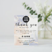 ラベンダーのTouch：あなたのブティックに感謝 サンキューカード (スタンド正面)