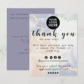 ラベンダーのTouch：あなたのブティックに感謝 サンキューカード (正面/裏面)