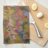 ラベンダーはタオルの守備につきます キッチンタオル (四つ折り)