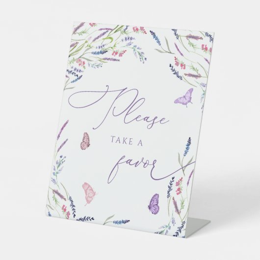 ラベンダーはペデスタルの看板を一つ引き受けなさい 台座サイン (正面)