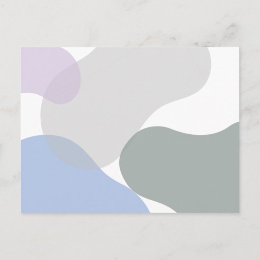 ラベンダーをテーマにした可愛かわいらしいフローラ結婚ズ 案内ポストカード (裏面)