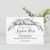 ラベンダーアイボリーバラ及びユーカリ 招待状 (スタンド正面)