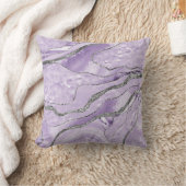 ラベンダーアガテシルバーグリッターグラム#1 クッション (ブランケット)