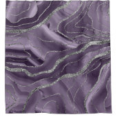 ラベンダーアガテシルバーグリッターグラム#1 シャワーカーテン (正面)