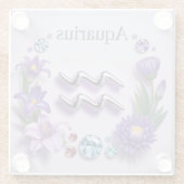 ラベンダーアクエリアスグリフガラスコースター ガラスコースター (裏面)