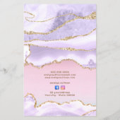 ラベンダーアゲイト真珠光沢フォイル価格リストのフライヤー チラシ (裏面)