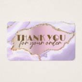 ラベンダーアゲフェイクート真珠光沢フォイル割引カード (正面)