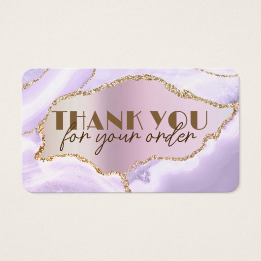 ラベンダーアゲフェイクート真珠光沢フォイル割引カード (正面)