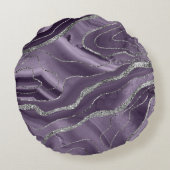 ラベンダーアゲートシルバーグリッターグラム#1 ラウンドクッション (裏面)