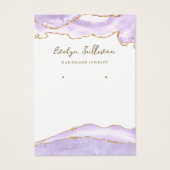 ラベンダーアゲートジュエリー表示カード (正面)