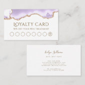 ラベンダーアゲートロイヤリティカード 名刺 (正面/裏面)