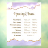 ラベンダーアゲート開館時間ウィンドウにしがみつく ウィンドウサイン (シート3)