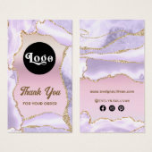 ラベンダーアジェート真珠光沢箔パッケージインサート (正面&裏面)