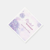 ラベンダーアジサイブライダルシャワー スタンダードカクテルナプキン (角)