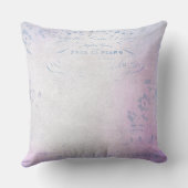 ラベンダーアジサイヴィンテージコラージュ装飾用クッション クッション (裏面)