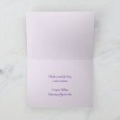 ラベンダーアジサイ折り畳みサンキューカード カード (内部)