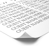 ラベンダーアジサイ結婚ズのシーティングチャート ポスター (角)