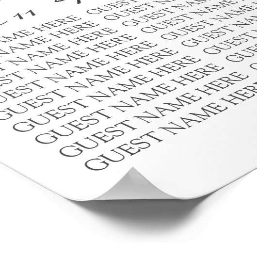 ラベンダーアジサイ結婚ズのシーティングチャート ポスター (角)