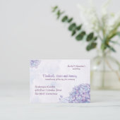 ラベンダーアジサイ結婚式レセプション エンクロージャーカード (スタンド正面)