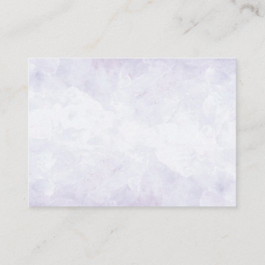 ラベンダーアジサイ結婚式レセプション エンクロージャーカード (裏面)