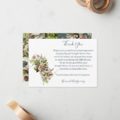 ラベンダーアネモン葬儀写真サンキューカード ノートカード (正面/裏面インサイチュ)