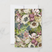 ラベンダーアネモン葬儀写真サンキューカード ノートカード (裏面)