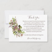 ラベンダーアネモン葬儀写真サンキューカード ノートカード (正面)