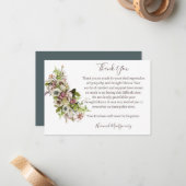 ラベンダーアネモン葬儀写真サンキューカード ノートカード (正面/裏面インサイチュ)