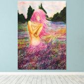 ラベンダーアロマキャンバスプリント付絵画- キャンバスプリント (インサイチュ (ウッドフロア))