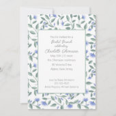 ラベンダーアンドセージグリーンフローラブライダルシャワー 招待状 (正面)