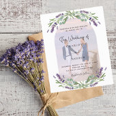 ラベンダーアーチフォトバジェット結婚式招待状