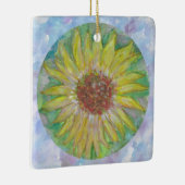 ラベンダーアート付きサンフラワードリームサークルオーナメント セラミックオーナメント (右)