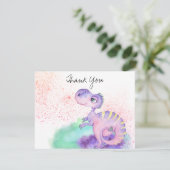 *~*ラベンダーイエロードラゴン男の赤ちゃんベビーシャワー サンキューカード (スタンド正面)