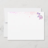 *~*ラベンダーイエロードラゴン男の赤ちゃんベビーシャワー サンキューカード (裏面)