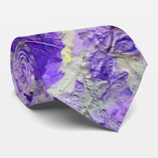 ラベンダーイエローパインタリーウォーター色フローラ ネクタイ (ロール)