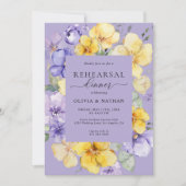 ラベンダーイエローフラワーズ春リハーサルディナー 招待状 (正面)