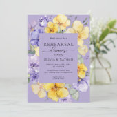 ラベンダーイエローフラワーズ春リハーサルディナー 招待状 (スタンド正面)