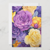 ラベンダーイエローフローラ春の結婚式 招待状 (裏面)