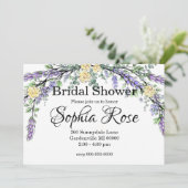 ラベンダーイエローローズとユーカリのブライズシャワー 招待状 (スタンド正面)