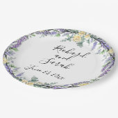 ラベンダーイエローローズとユーカリ  ペーパープレート (アングル)