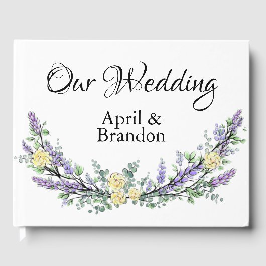 ラベンダーイエローローズアンドユーカリプタスゲストブック ゲストブック (正面)