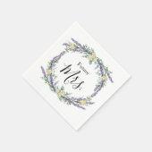 ラベンダーイエローローズアンドユーカリ スタンダードカクテルナプキン (角)