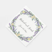 ラベンダーイエローローズアンドユーカリ スタンダードランチョンナプキン (角)