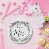 ラベンダーイエローローズアンドユーカリ ペーパープレート (パーティー)