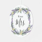 ラベンダーイエローローズアンドユーカリ メタルオーナメント (正面左)