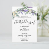 ラベンダーイエローローズユーカリエレガントフローラ 招待状 (スタンド正面)